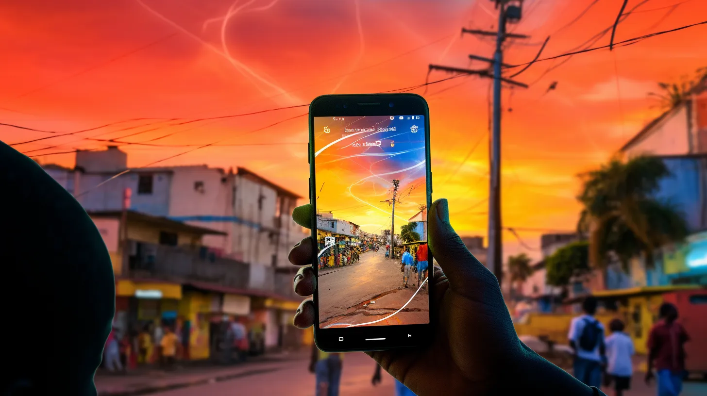 vibrant streets of PortauPrince at sunset v 52 ar 169