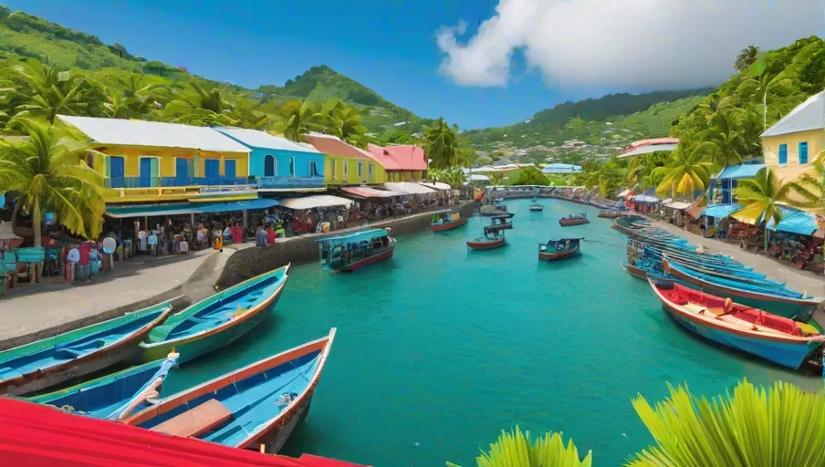 Market showcasing an abundance of fresh produce and exotic goods