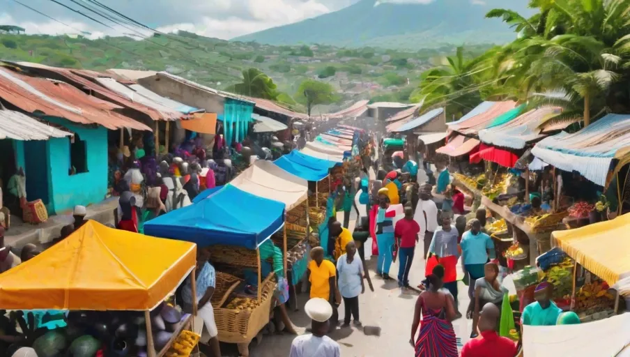 and shared taxis highlighting the thrifty travel experience in Haiti