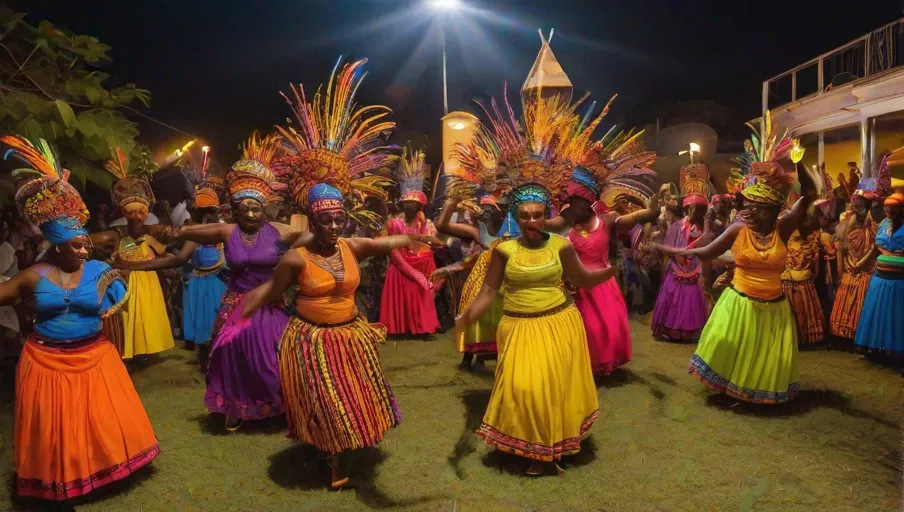 rhythm of drums their faces filled with ecstasy and devotion